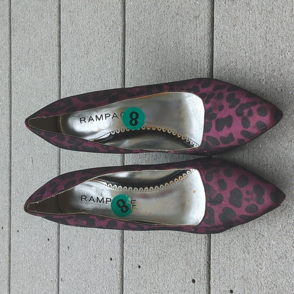 Rampage Animal Print Mesh Overlay 4in Heels - Picture 2 of 11